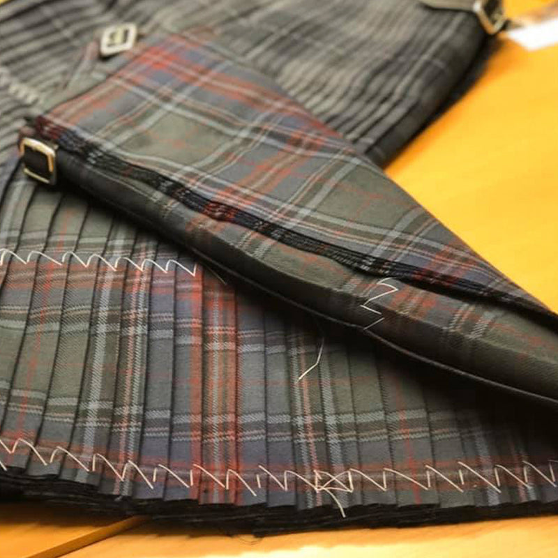 Stewart Grey Heavyweight Hand Stitched Kilt