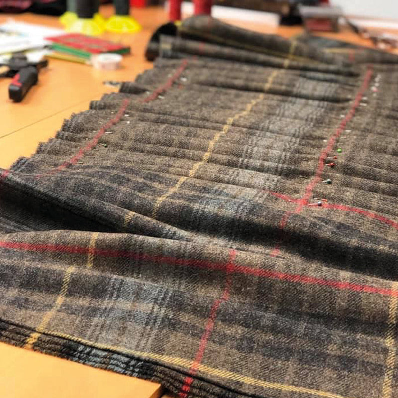 Stewart Hunting Weathered Tweed Hand Stitched Kilt