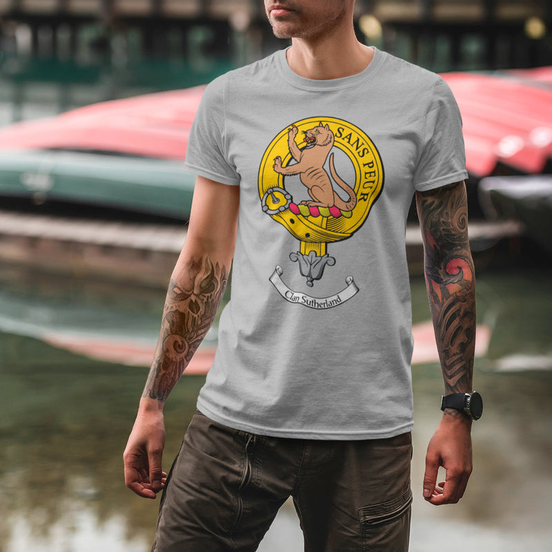 Sutherland Clan Crest Gents T Shirt