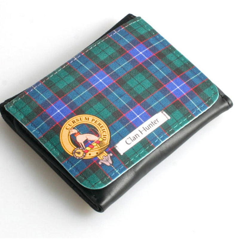 Clan Crest & Tartan Leather Feel Wallet