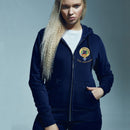 Ladies Embroidered Organic Clan Crest Zip Hoody